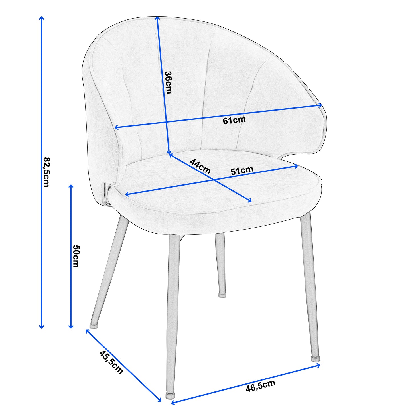 Eetkamerstoel Shello (set van 2 stuks)