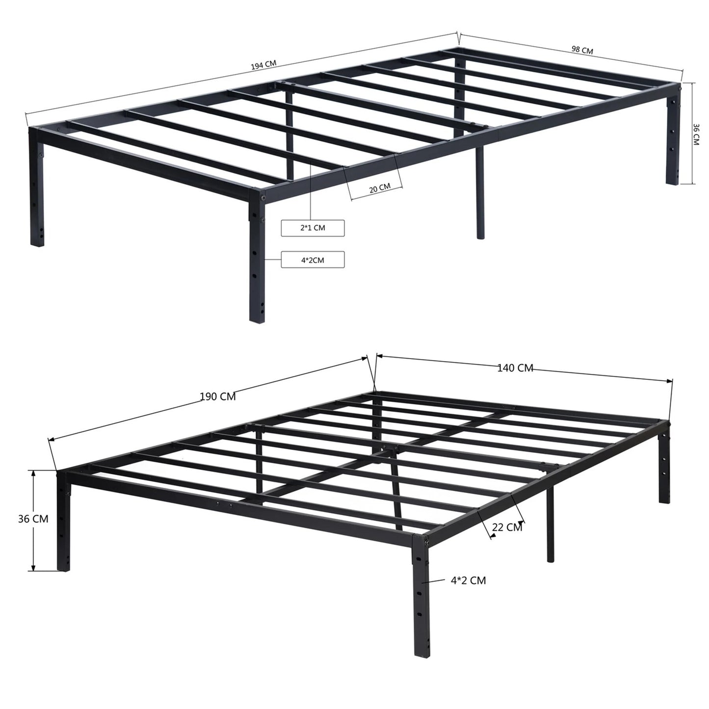 Bed Olias (140cm x 190cm)