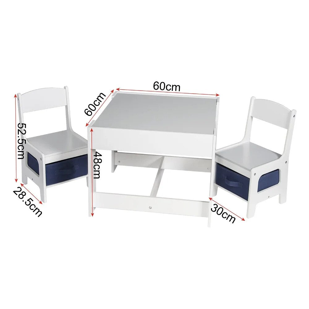 Kindertafel met 2 stoeln (set) Bambo