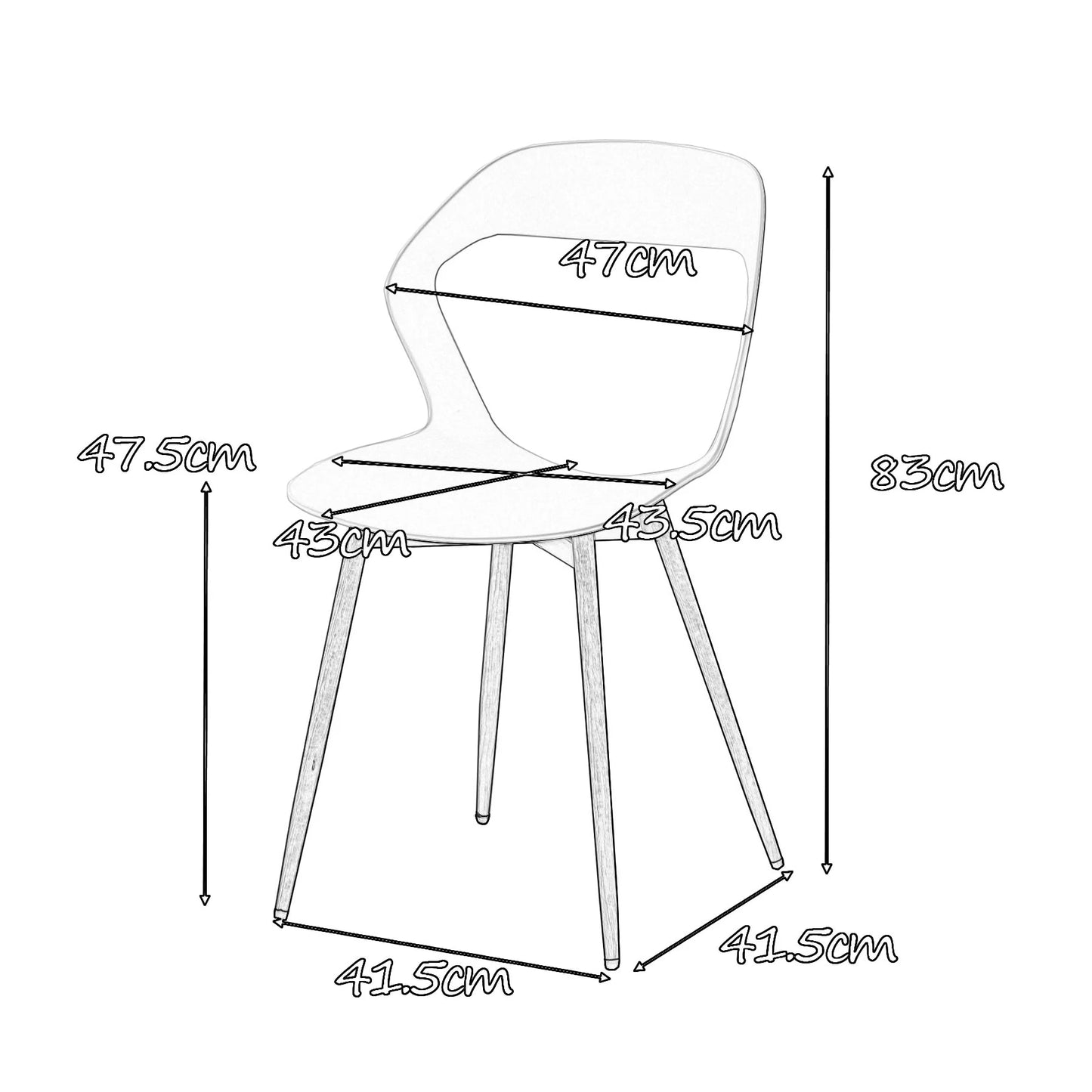 Eetkamerstoel Air one (set van 6 stuks)