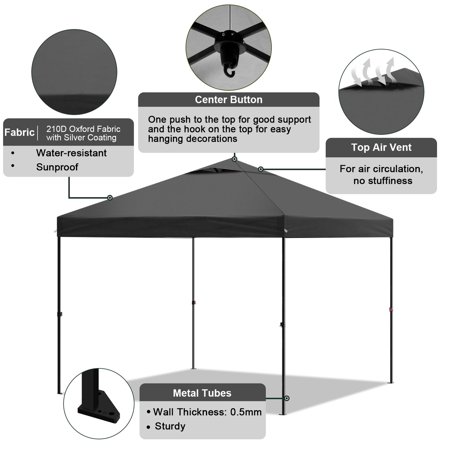 Opvouwbare partytent Soleil