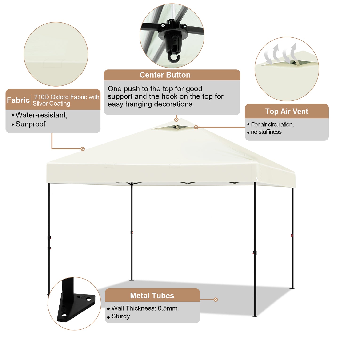 Opvouwbare partytent Soleil