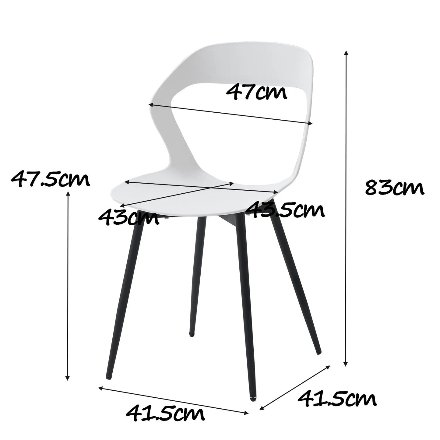 EGOONM Set mit 4 skandinavischen Esszimmerstühlen für Esszimmermöbel, Stuhl, nordischer Designer, kreativer Haushalt, Rückenlehnenstühle