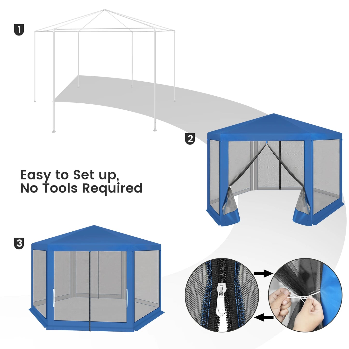 Partytent Blue Six 3.8x3.3m