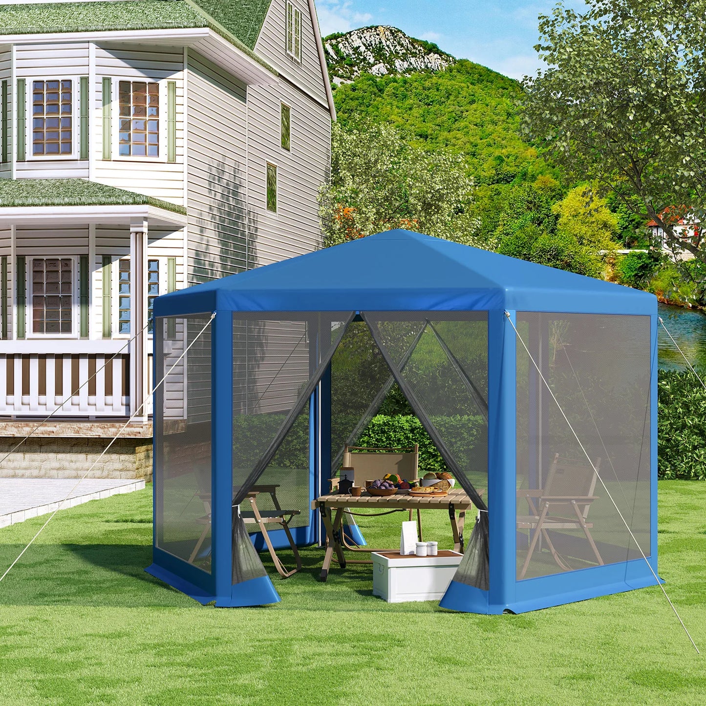 Partytent Blue Six 3.8x3.3m