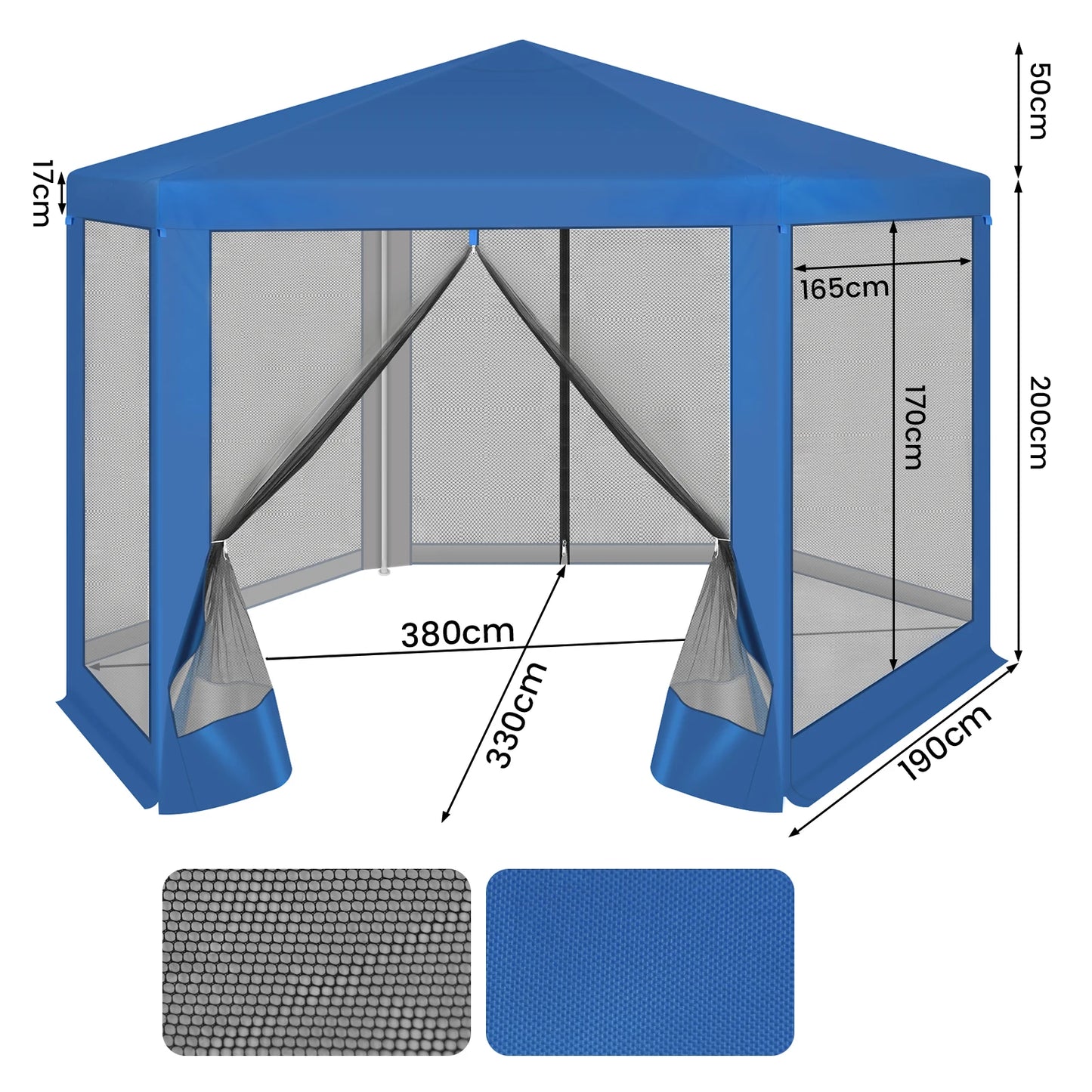 Partytent Blue Six 3.8x3.3m