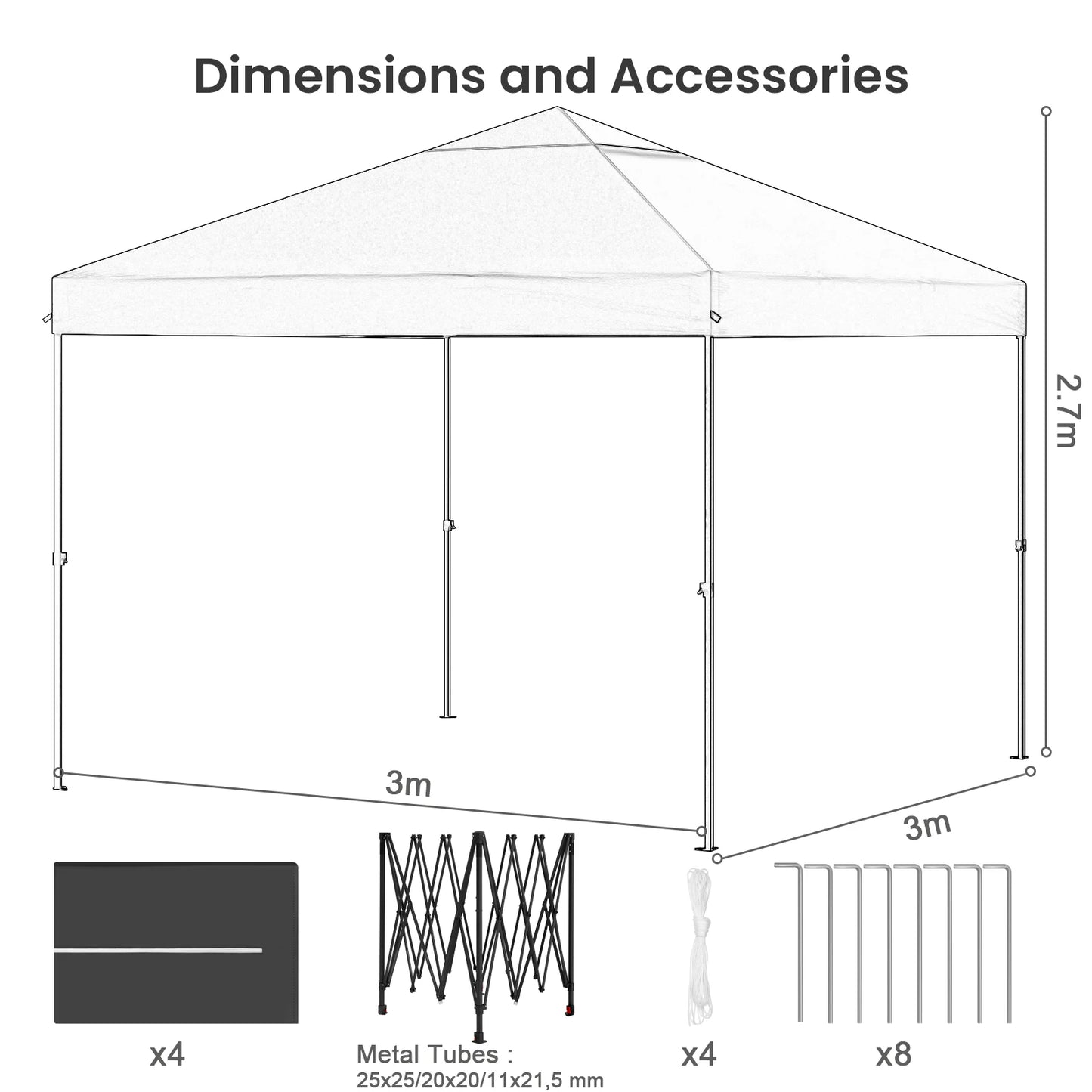 Opvouwbare partytent Soleil