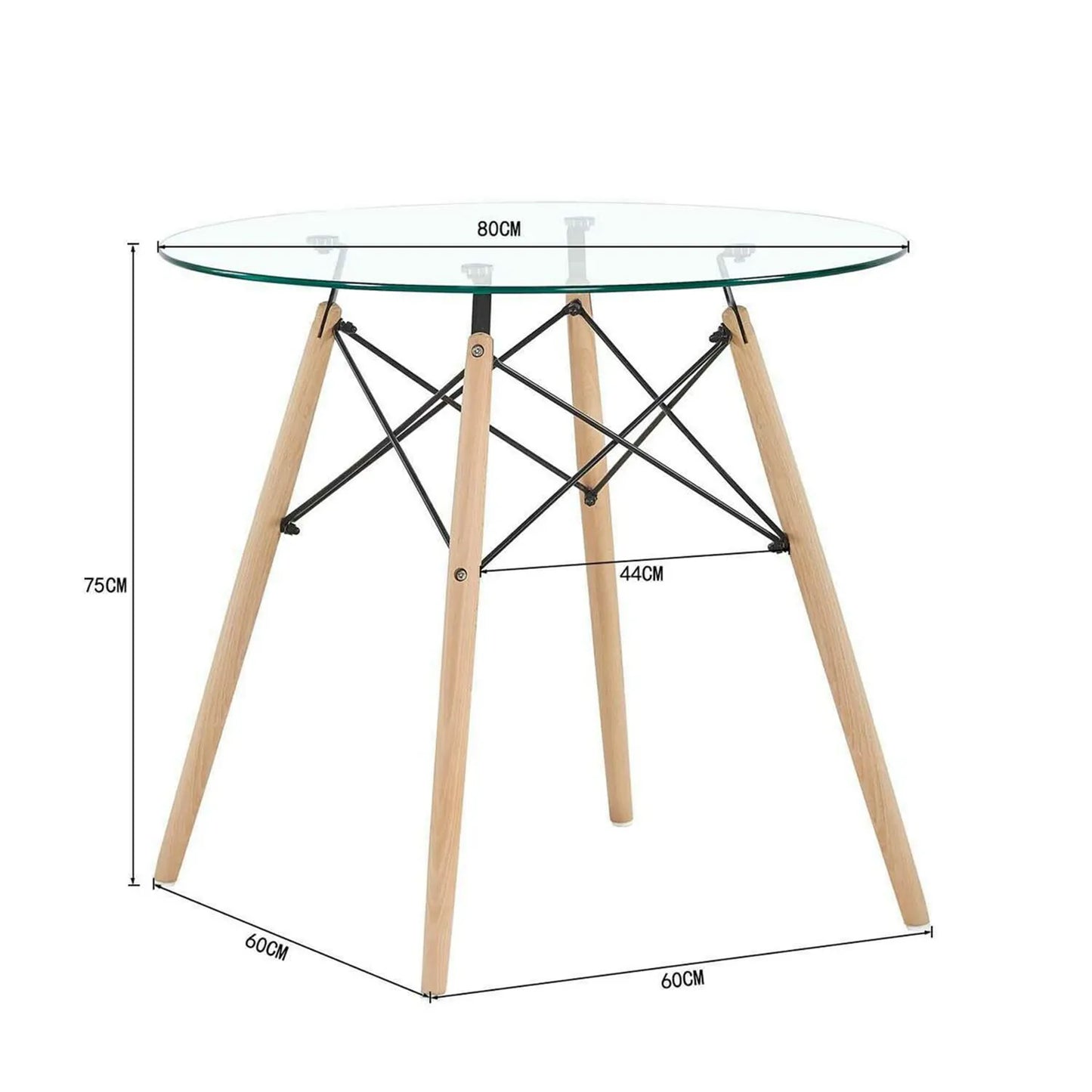 Eettafel set Patty glas