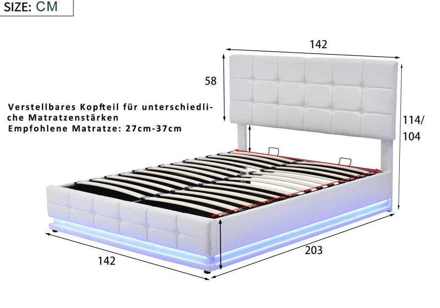 Bed Torre del Mar met LED verlcihting