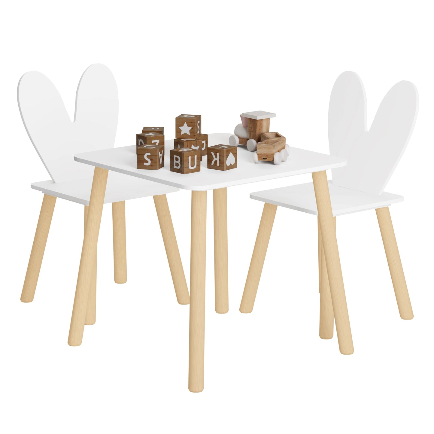 Kindertafel met 2 stoelen (set) Vlinder