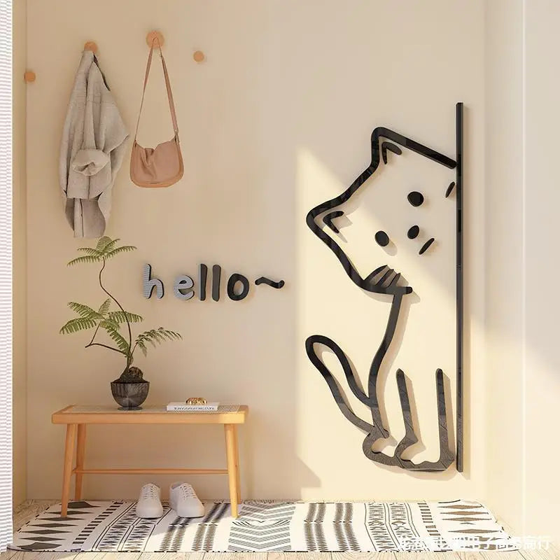 3D muursticker Cat