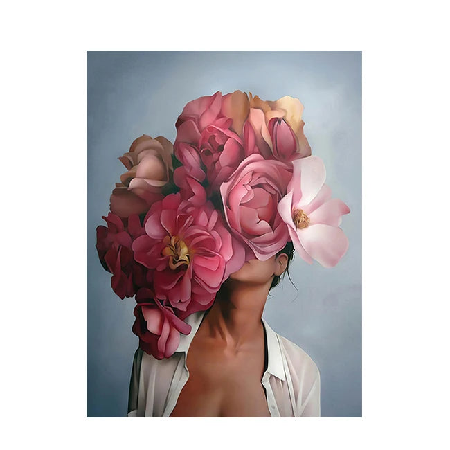 Canvas Flower Lady