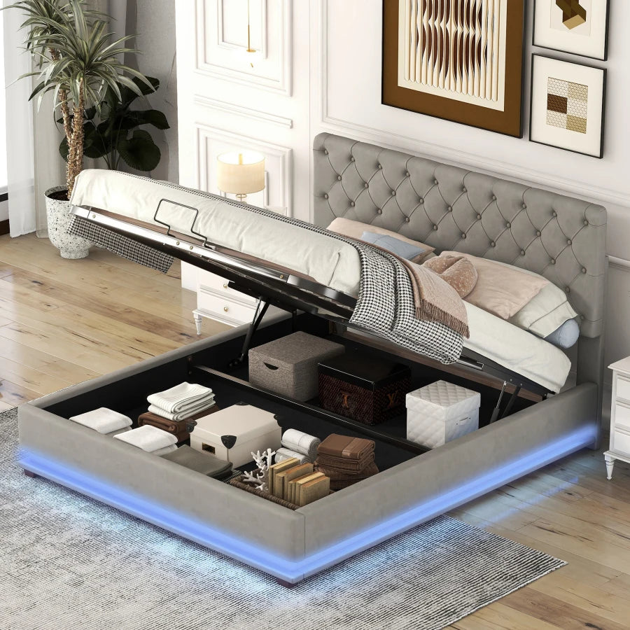 Bed Louis met verstelbare Led verlichting