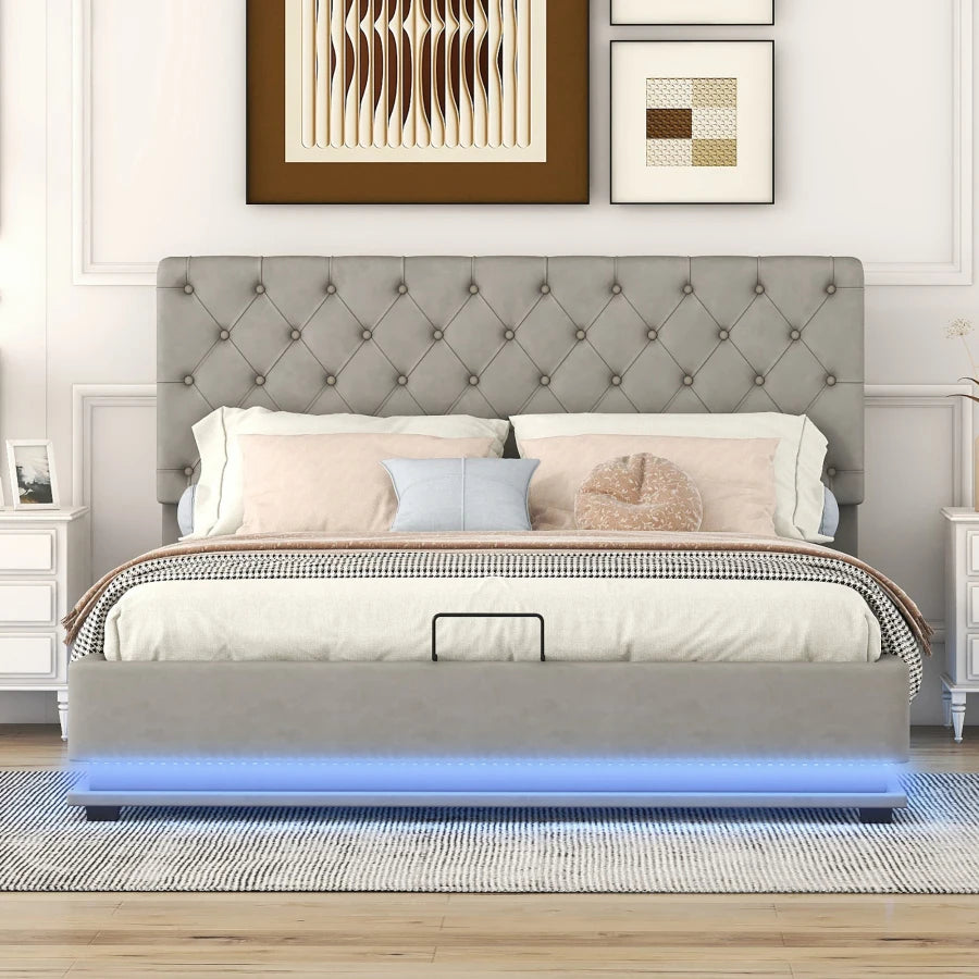 Bed Louis met verstelbare Led verlichting