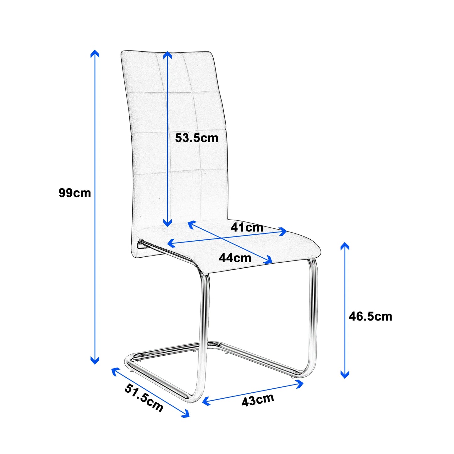 Eetkamerstoel Longue (set van 2 stuks)