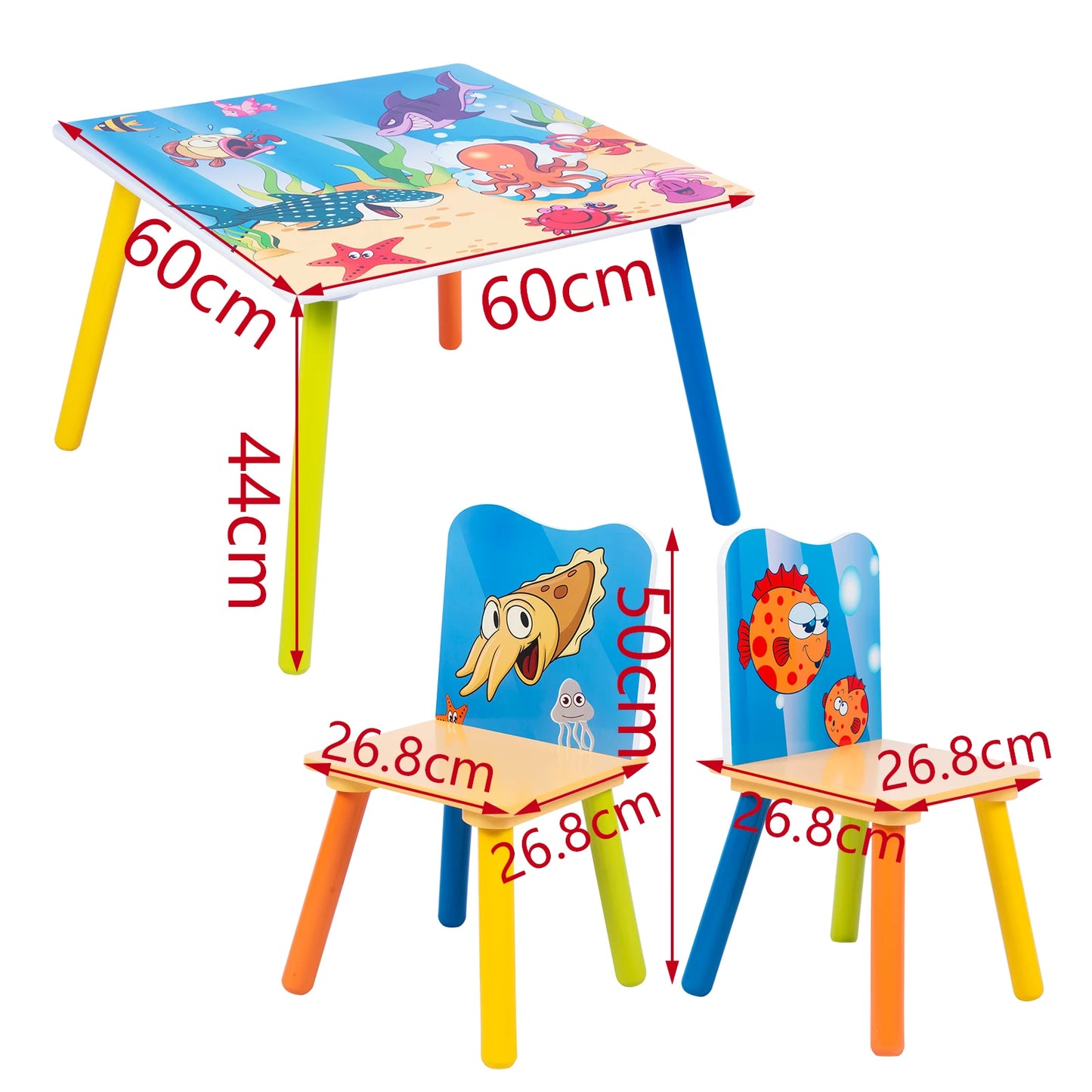 Kindertafel met 2 stoelen (set) Pipo