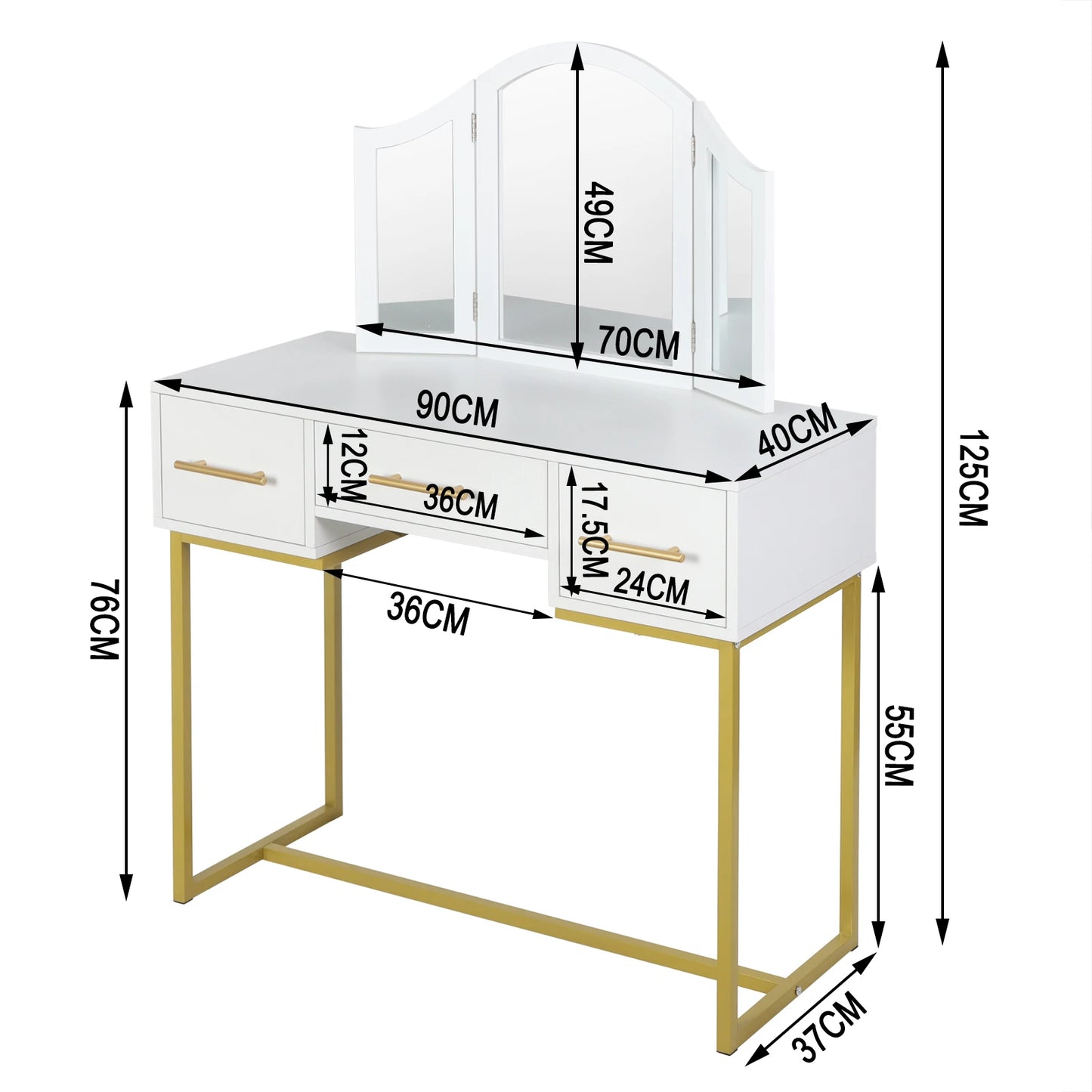 Kaptafel set (2-delig) Londen