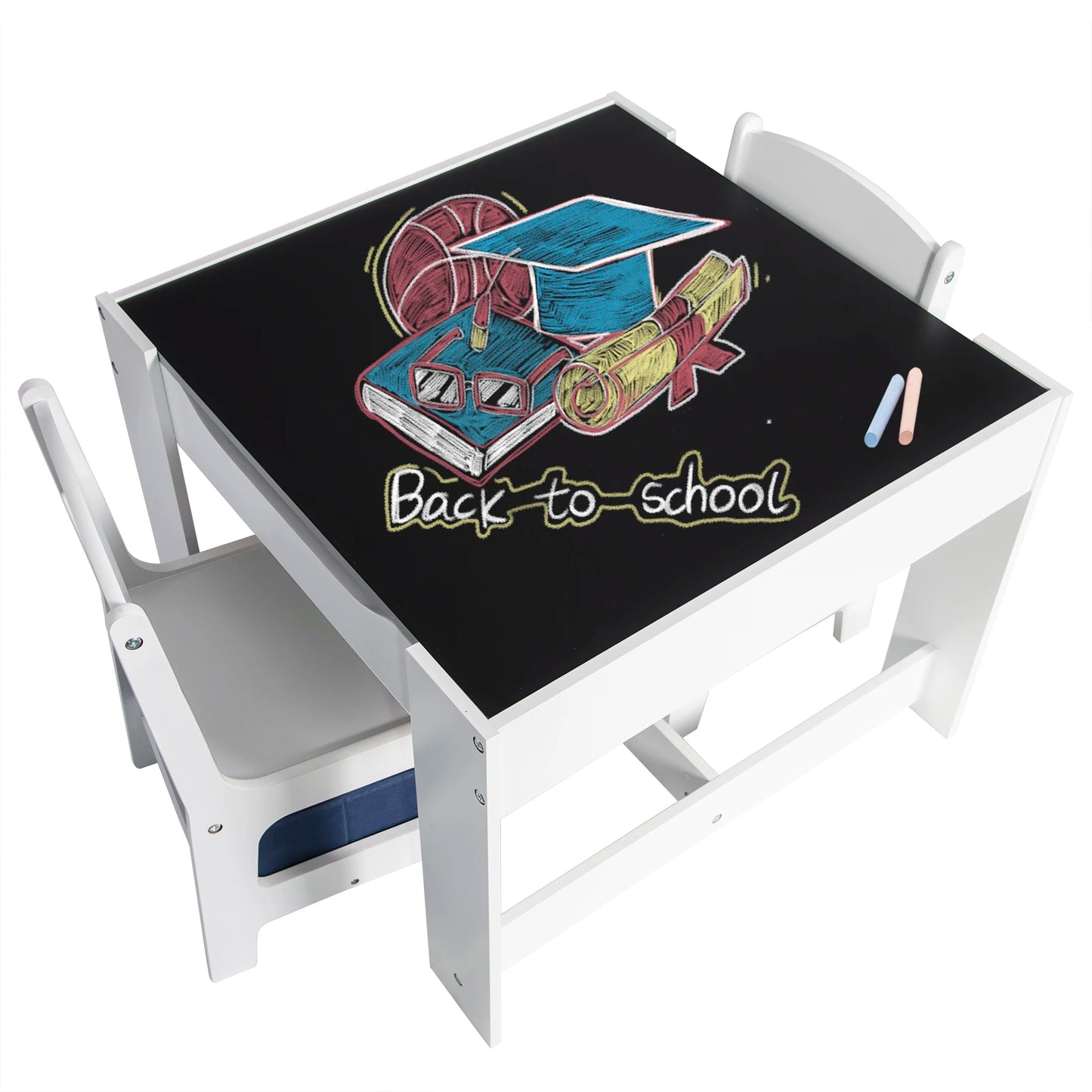 Kindertafel met 2 stoeln (set) Bambo